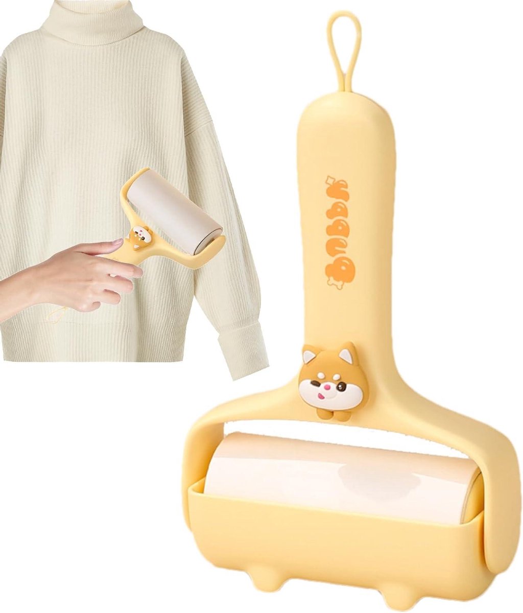 Kledingroller - Pluisroller Haarroller - Kleding Reinigen - Lichtgewicht Draagbaar - 19.5 x 13.5 x 6.5 cm - Shiba Inu
