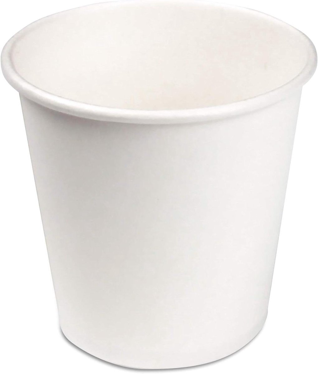 Papieren Bekers - Wegwerp Koppen - Warme Dranken Serveren - Poly-gevoerd - 4 Ounces - Wit