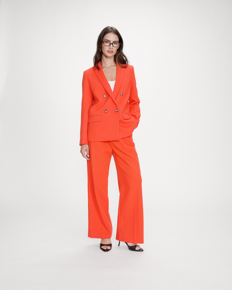 Grace & Mila - Double-breasted Blazer - Oranje - Maat XS