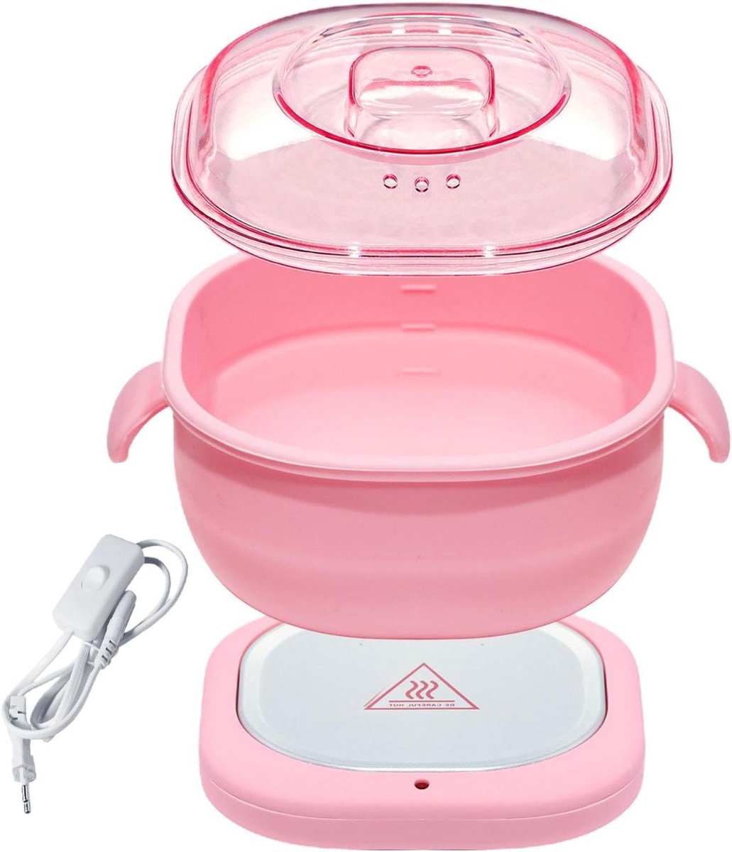 Elektrische Waxsmelter - Waxmachine Harsen - Ontharen Lichaam - Anti-aanbak Siliconen - 12.3 cm - Wit