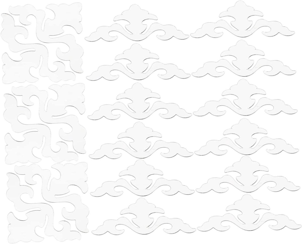 Hoekige Muurstickers - Spiegel Decoratie - Interieur Verfraaien - Zelfklevend PVC - 16 Stu
