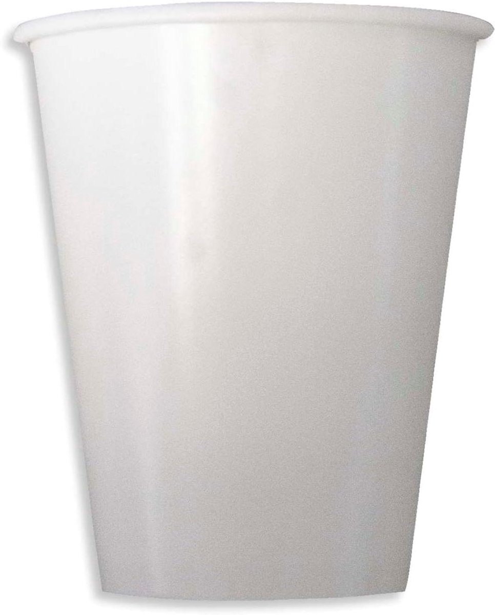 Papieren Drinkbekers - Wegwerp Bekers - Feestelijke Gelegenheden - Composteerbaar Karton - 250 ml 8 Stuks - Ivoorkleurig