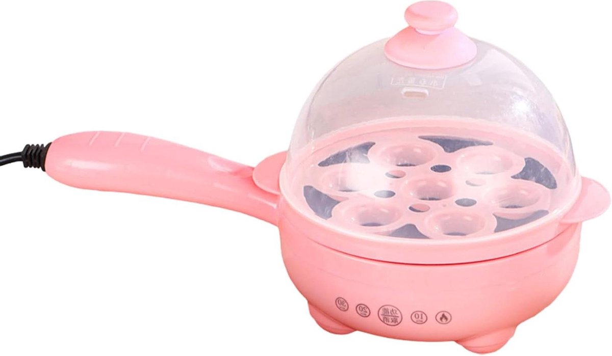 Eierkoker met Timer - Stoomoven - Ontbijt Maken - Multilaags Ontwerp - 31 x 21 x 10 cm - Roze