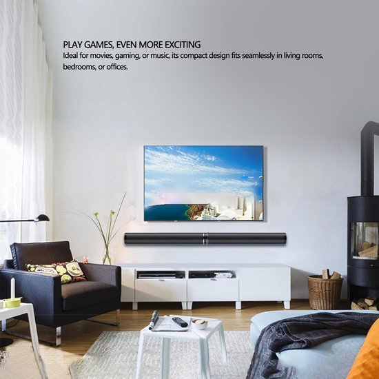 TV-luidspreker - Soundbar Luidsprekersysteem - Thuisbioscoop Geluid - Afneembare Torenluidsprekers - 59 x 193 x 13 cm - Zwart — afbeelding 4