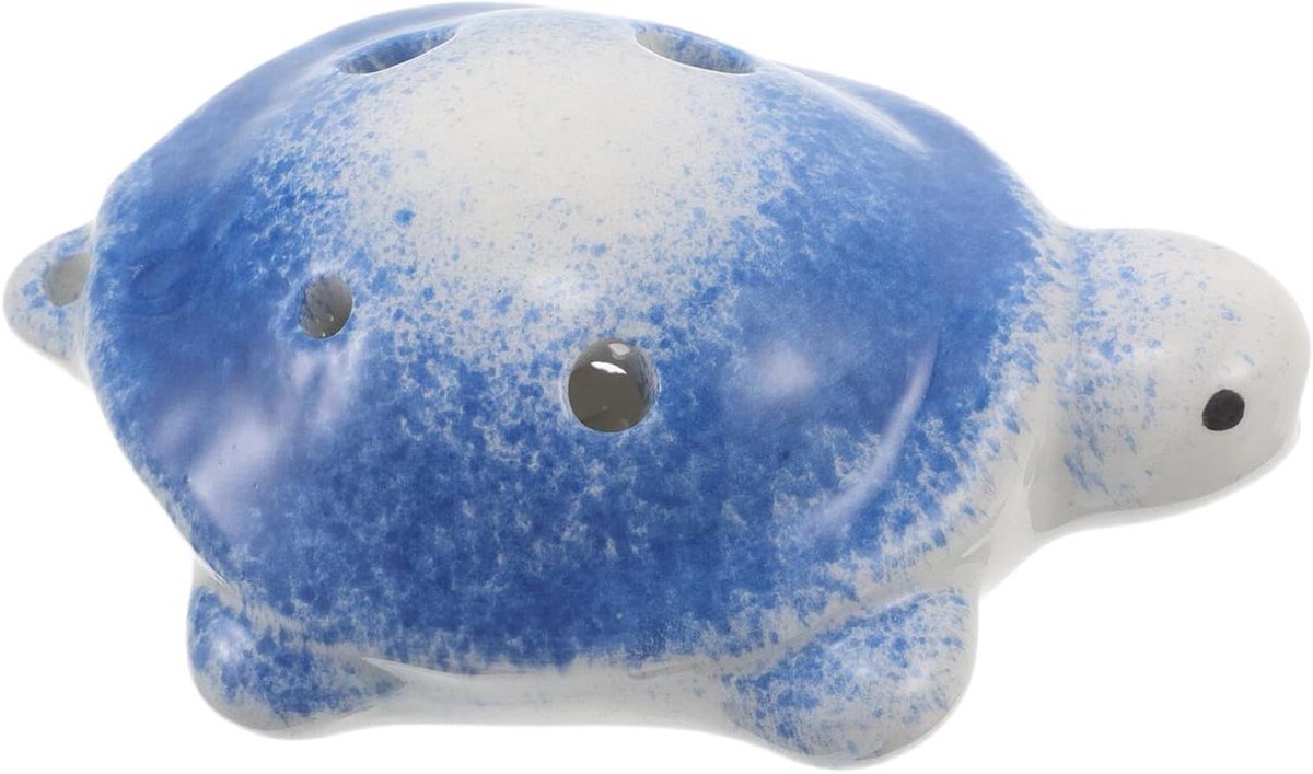 Keramische Ocarina - Mini Fluit - Muziek Leren - Zes Gaten Ontwerp - 8 cm - Marineblauw