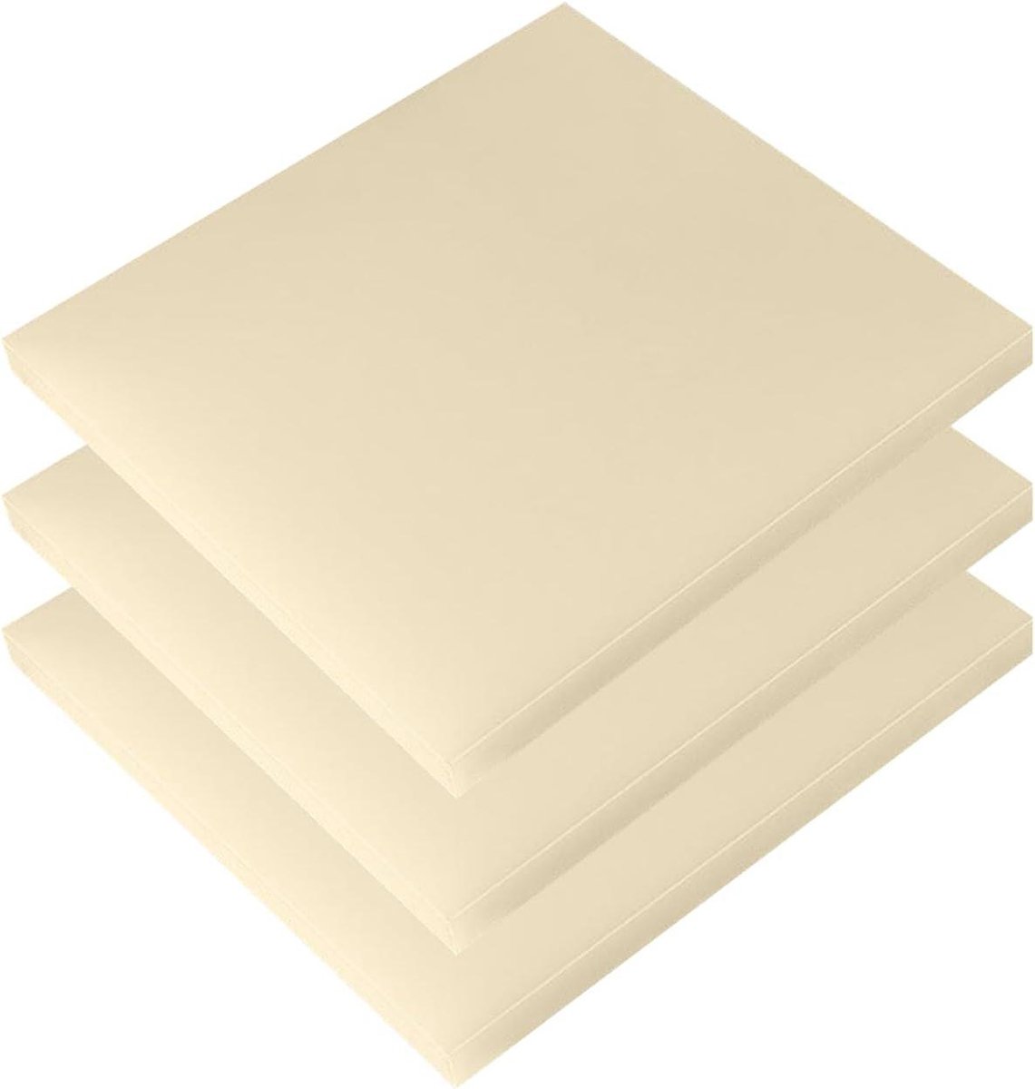 Nylon Platen - Kunststof Plaat - Mechanische Onderdelen - Hoge Treksterkte - 100x100mm 3 stuks - Beige