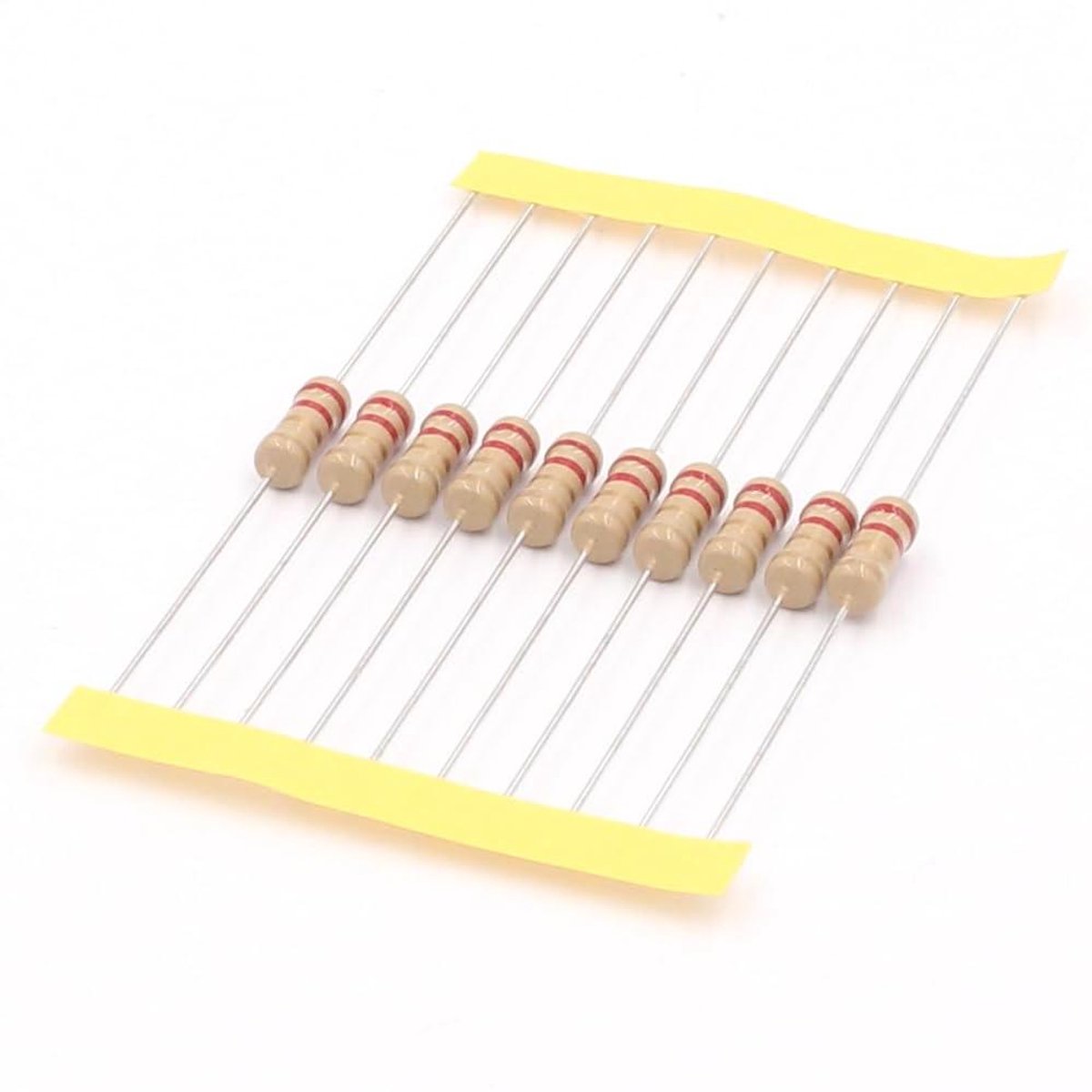 Koolstofweerstand 3.9 ohm 2 watt +/-5% (10 stuks)