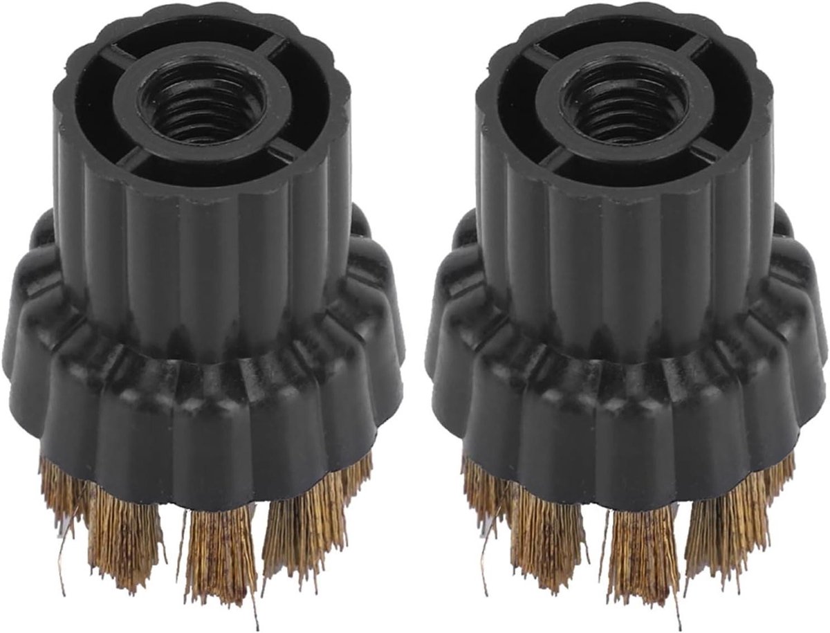 Messing Borstelkoppen - Mop Accessoires - Zwaar Schoonmaken - Directe Vervanging - 2 Stuks - Zwart Geel