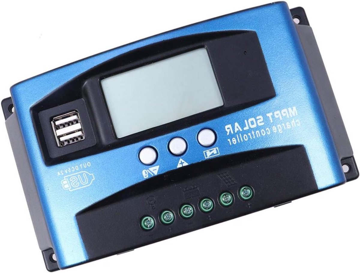POPETPOP Zonnepaneel Lader Controller 60a Mppt 12v24v Real-time Monitoring Hoog Efficiënt Laden