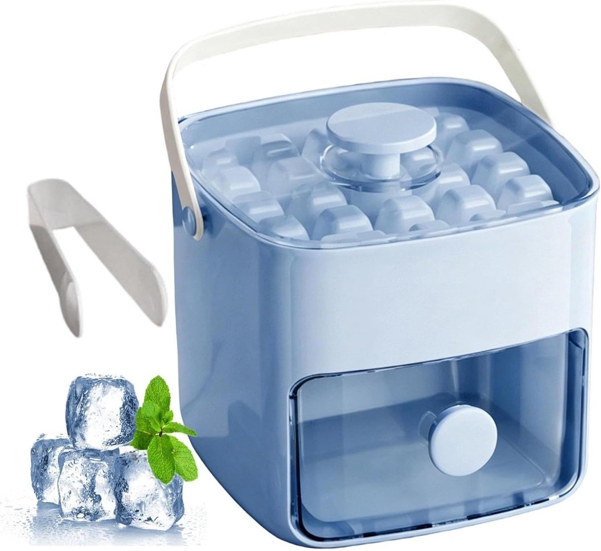 IJsblokjesmachine - Drankkoeler - Dranken Koelen - Dubbellaags Ontwerp - 17 cm - Wit