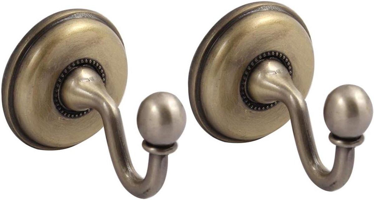 Kapstok Haak - Wandhanger Decoratief - Opbergen Thuis - Lamp Vorm - 2 stuks - Brons
