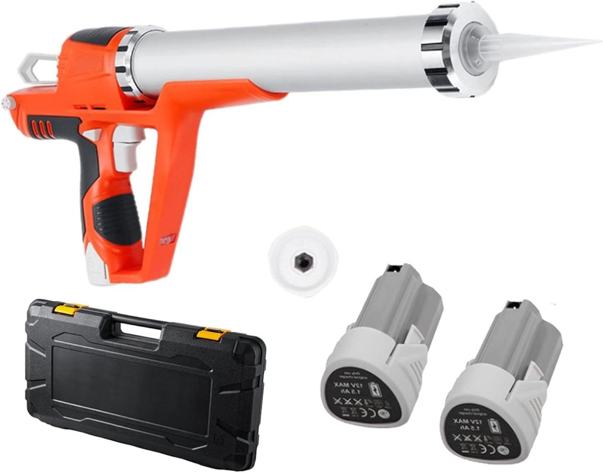 Draadloos Kitpistool - Elektrisch Kitpistool - Kit aanbrengen - Verstelbare Snelheid - 600ml - Zilver