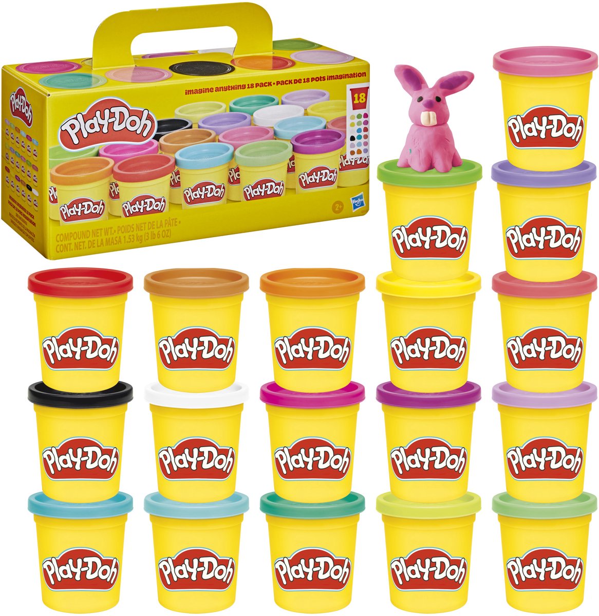 Play-Doh Fantaseer maar raak - 18 potjes van 84 gram - Verschillende Kleuren — cadeau in Spellen & Speelgoed - foto 2