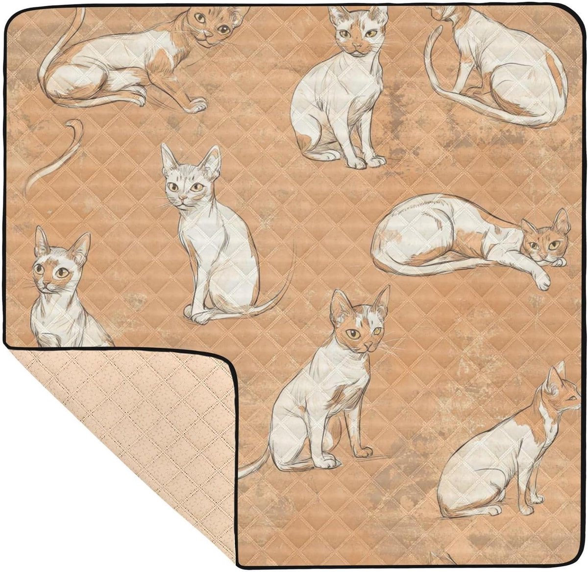Baby Activiteitenmat - Speelkleed Kruipmat - Baby Spelen - Zacht Verdikt Schuim - 127 x 127 cm - Rose Goud