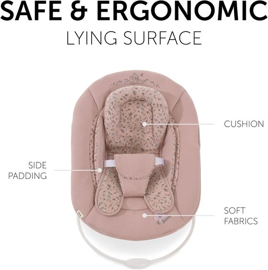 Hauck Alpha Bouncer 2 in 1 set voor pasgeboren baby's - wipstoeltje vanaf de geboorte - stoelverkleiner Bambi Rose - max 9kg gewicht van Hauck — afbeelding 5
