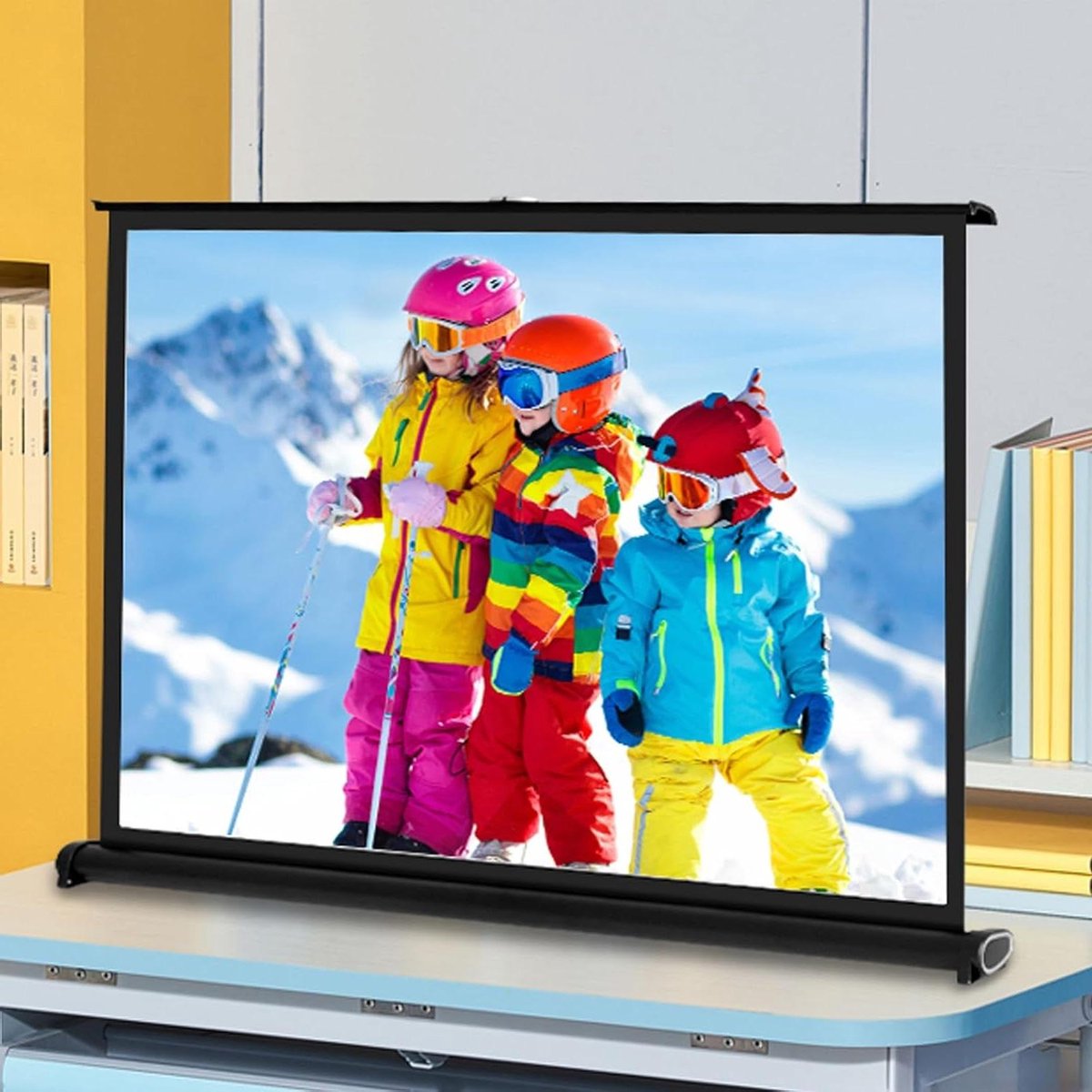 Draagbaar projectiescherm - Filmscherm HD - Thuisbioscoop Buiten - Handmatig uittrekbaar - 30-50 inch - Wit