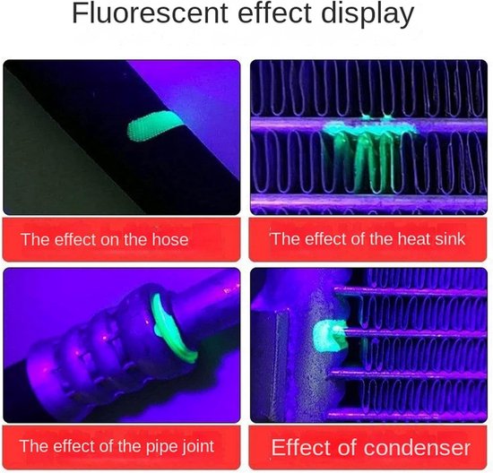 UV Lamp Kit - Lekdetector Set - Koelsysteem Reparatie - Fluorescerende Kleurstof - 5.6 x 11.6 cm - Niet gespecificeerd — afbeelding 5