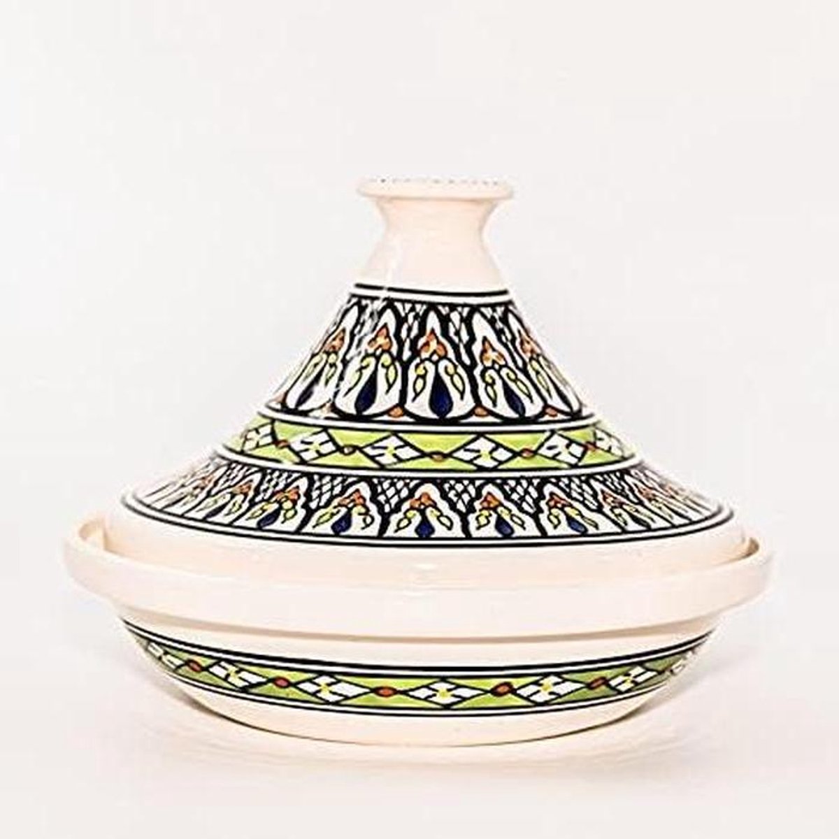 Tajine met Deksel - Oosterse Pot - Ovenschotels Maken - Handgemaakt Decoratief - Diameter 25 cm - Meerdere Kleuren