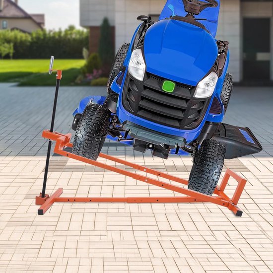 Grasmaaierlift - Hefapparaat Zitmaaier - Onderhoud Garage - Verstelbaar Koolstofstaal - Max. 73cm Hoog - Oranje — afbeelding 2