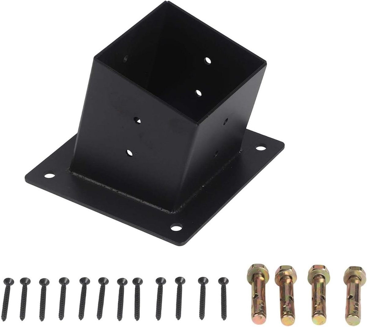 Pergola Beugels - Dakmontage Hardware - Buitenstructuur Bouwen - Speciaal voor Schuin Dak - Voor 4x4 Palen - Zwart