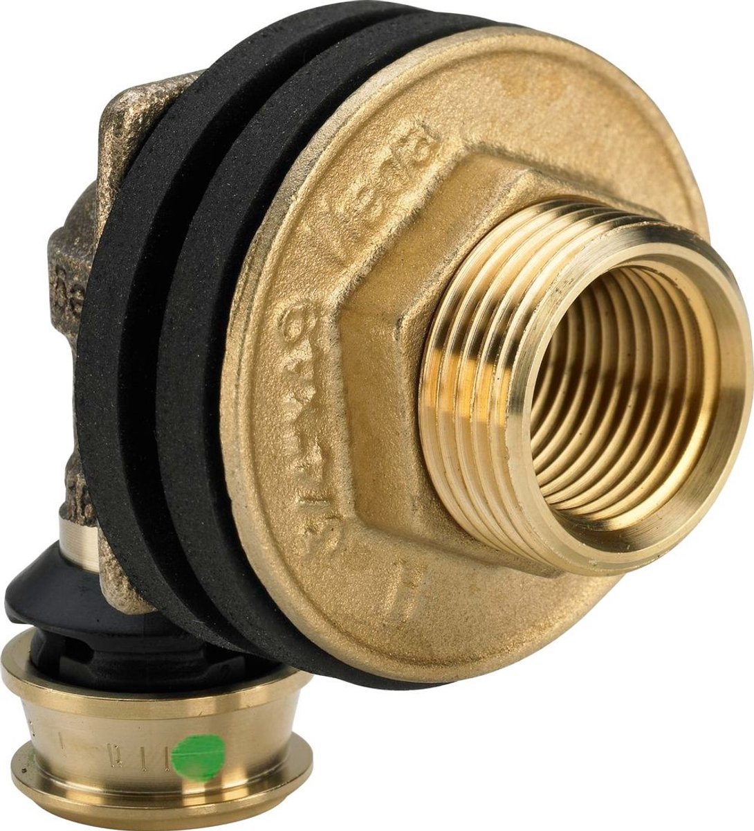 Viega Raxofix-wanddoorvoer, d 16mm, Rp 1/2, G 3/4 siliciumbrons Model 5332.11, 647759