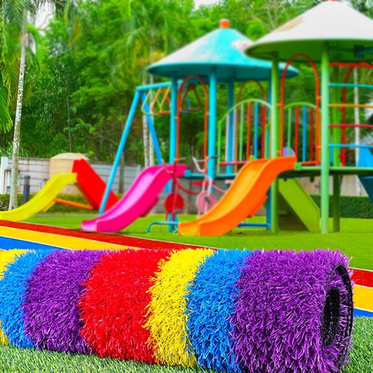 Kunstgras Mat - Nepgras Gazon - Buiten Decoratie - Zachte Textuur - 25 x 16 m - Roze