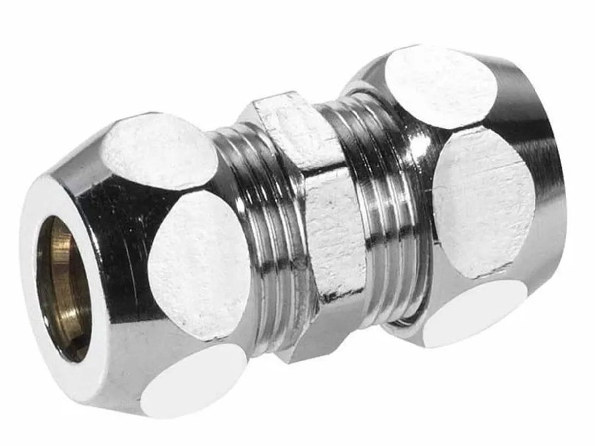 Schlösser Armaturen JS Dubbele knelkoppeling, DN8, 3/8'' x 8mm, verchroomd, 0018941008001