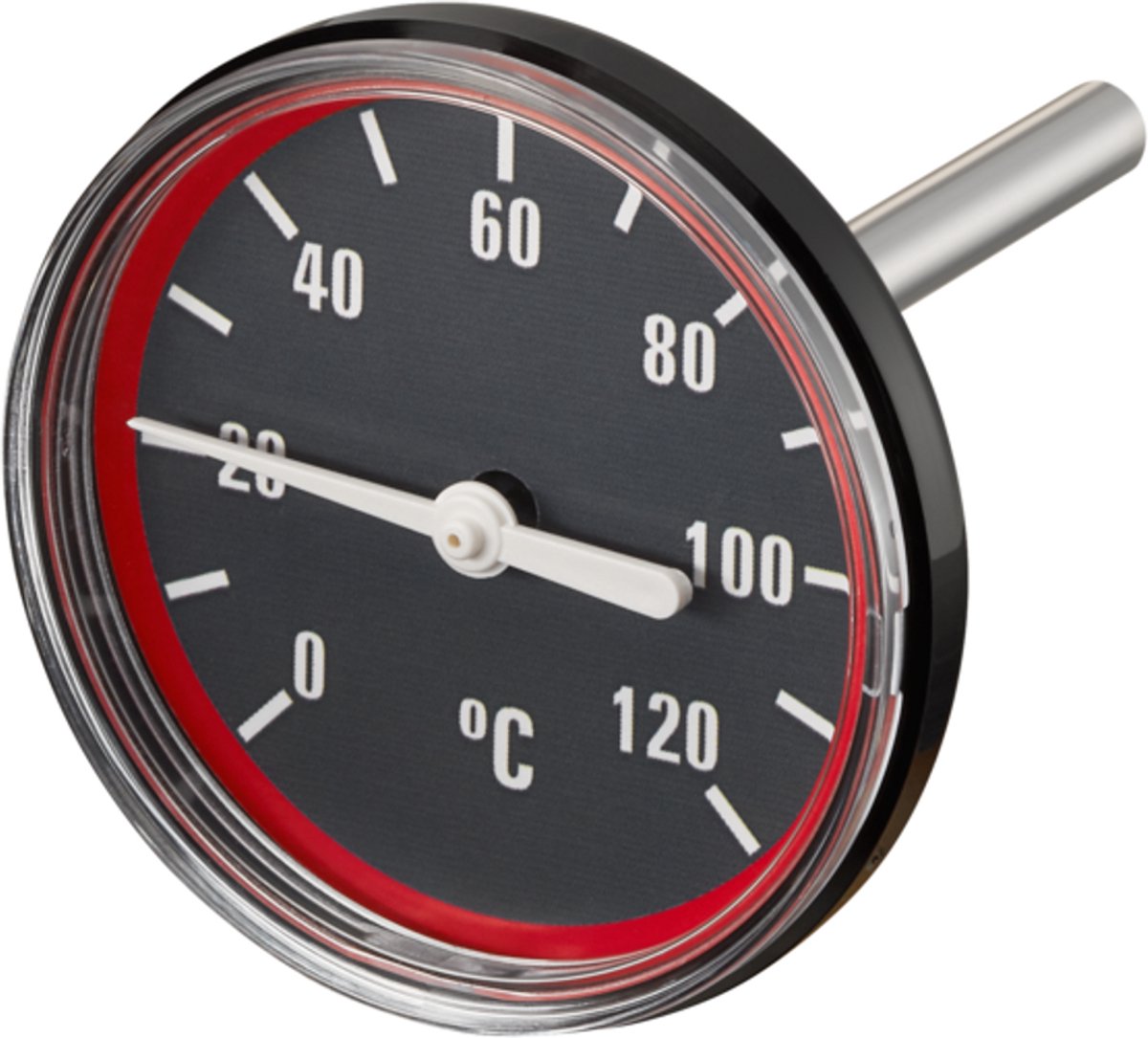 OVENTROP Thermometer voor Regumat DN 25 (vanaf bouwjaar 2015), DN 32 (vanaf bouwjaar 2013) en DN 32 plus, rood, 1357099