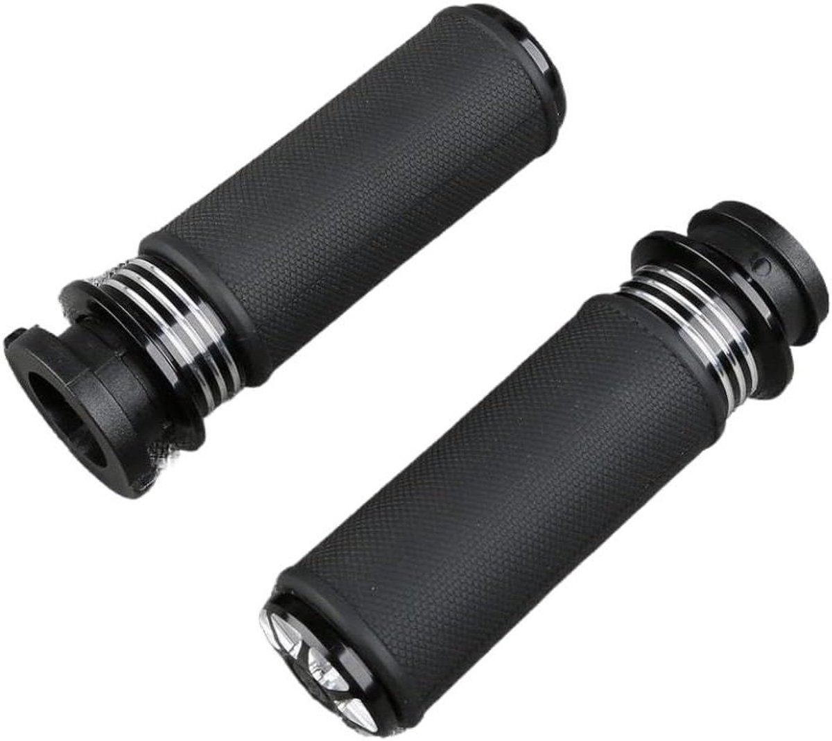 Motor Handgrepen - Stuur Handvatten - Comfortabel Rijden - Vibratie Dempend - 25mm Stuur - Zwart