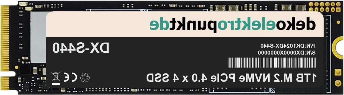 Interne SSD Schijf - NVMe Opslag - Snellere Prestaties - PCIe 4.0 x 4 Interface - 1TB Capaciteit - Zwart