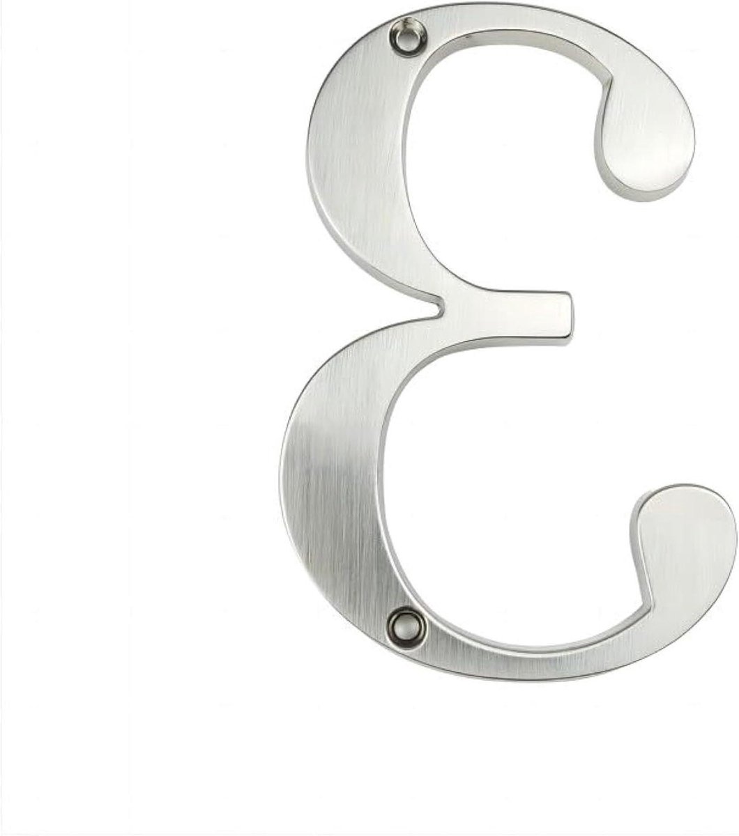 Huisnummer Metaal - Adresnummer Deur - Huis Personaliseren - Gegalvaniseerd Oppervlak - 101 mm - Zilver
