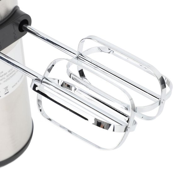 Elektrische Handmixer - Keukenmixer - Ingrediënten Mengen - 5 Snelheden Turbotechnologie - 500 W Vermogen - Zilver — afbeelding 3