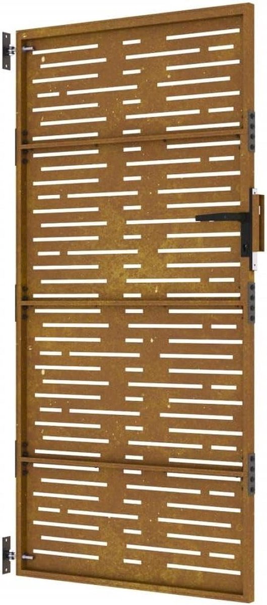 Tuinpoort Hek - Metalen Deur - Toegang Creëren - Lasergesneden Ontwerp - 85 x 175 cm - Roe