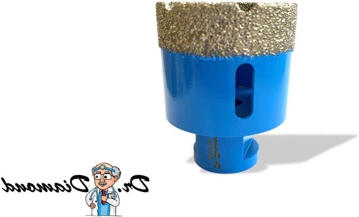 Tegelboor Kroon - Diamantboor - Hard Materiaal Boren - Vacuüm Gesoldeerd - 48mm x M14 - Blauw