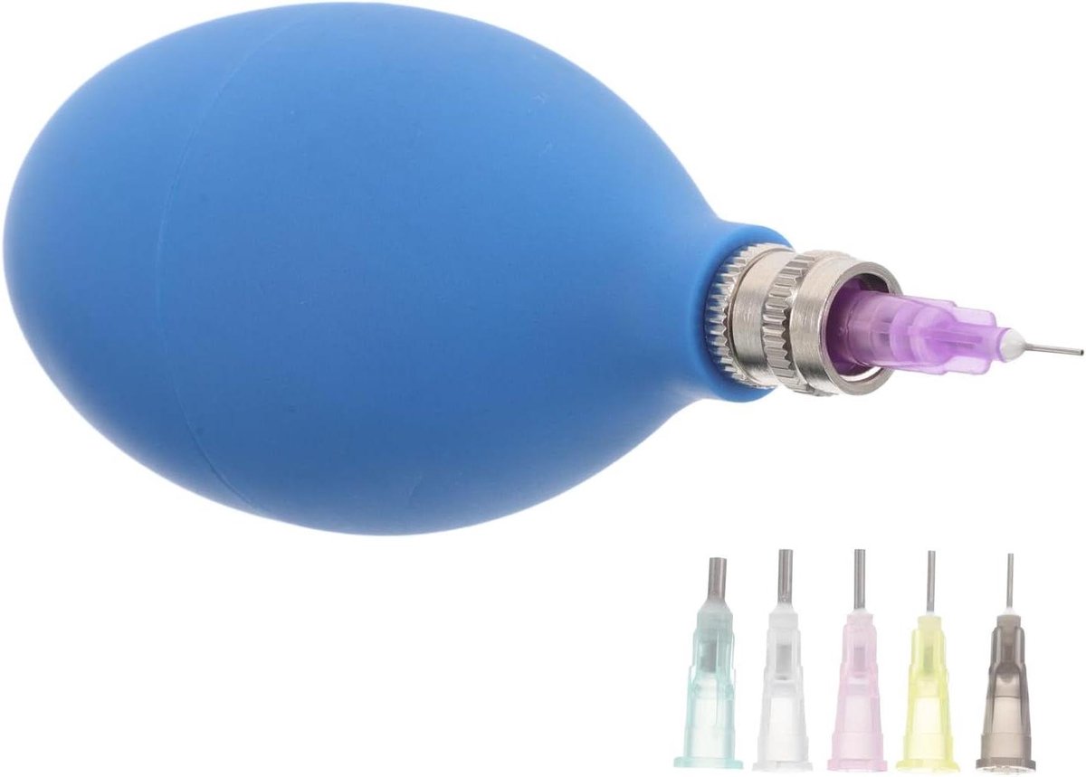 Precisie Applicator - Glazuur Fles - Gedetailleerd Keramiek - Fijne Punt - 9.5 x 4 x 4 cm - Blauw