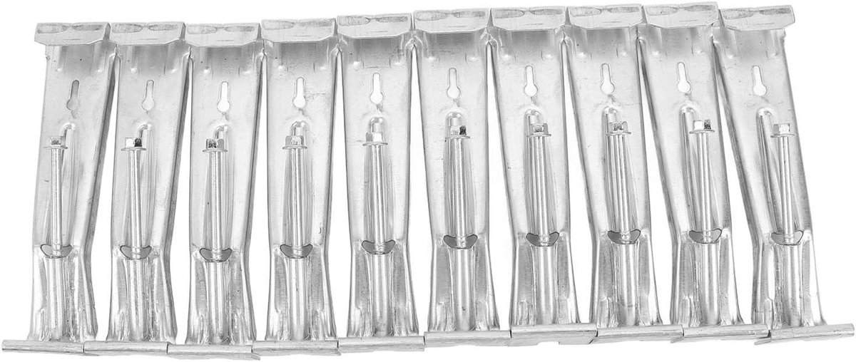 Dakgoothangers Aluminium - Gootbeugels Set - Dakgoot Reparatie - Geribbeld Sterk Ontwerp - 20 Stuks - Grijs