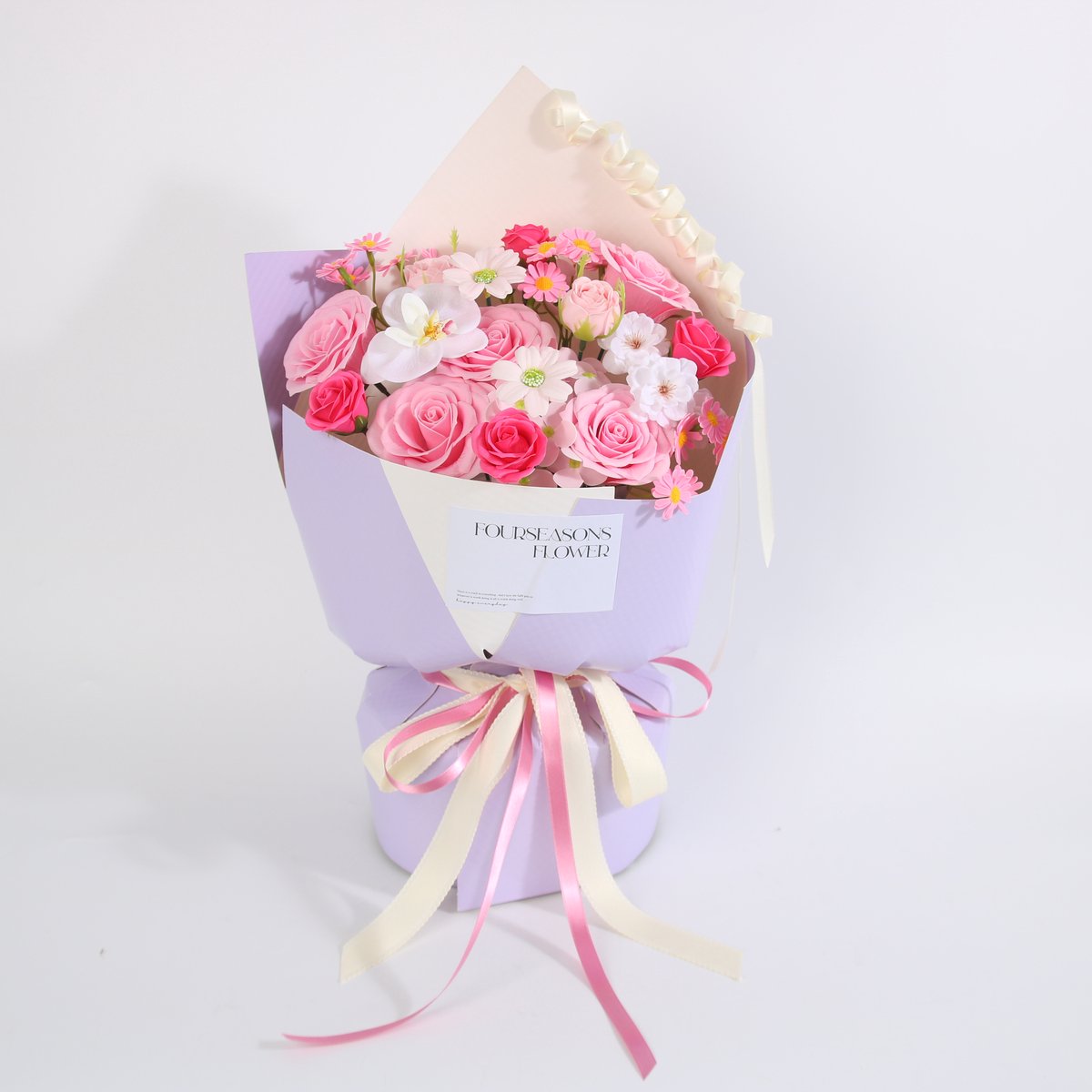 La Roselle Amsterdam Sweet Blossom Luxe Rozenboeket – Geurende Kunstrozen met Orchidee Accenten
