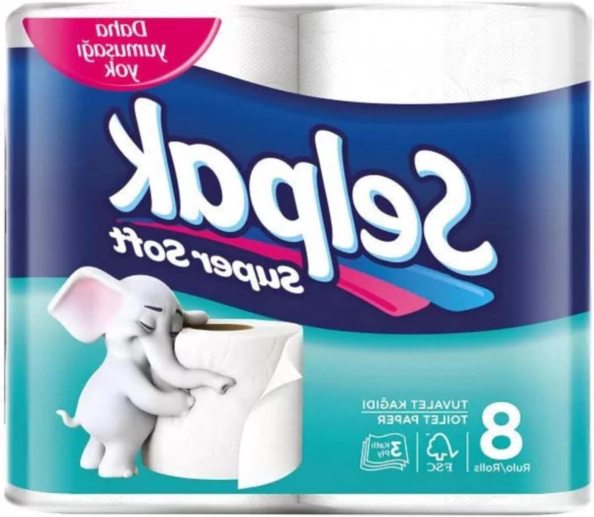 Toiletpapier 3-laags - Zacht papier - Dagelijks gebruik - Dermatologisch getest - 8 rollen - Wit