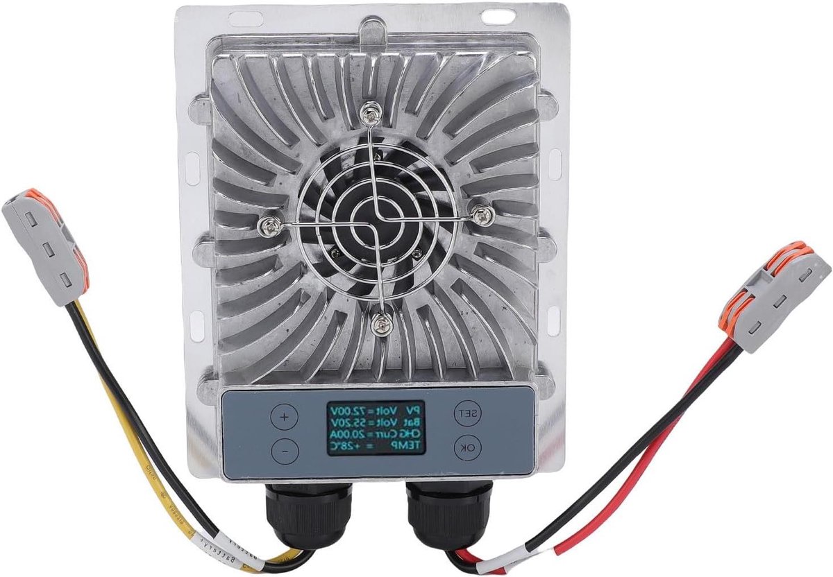 Zonne-laadregelaar - PV Controller - Energie Opladen - MPPT Technologie - 1200W - Zilver