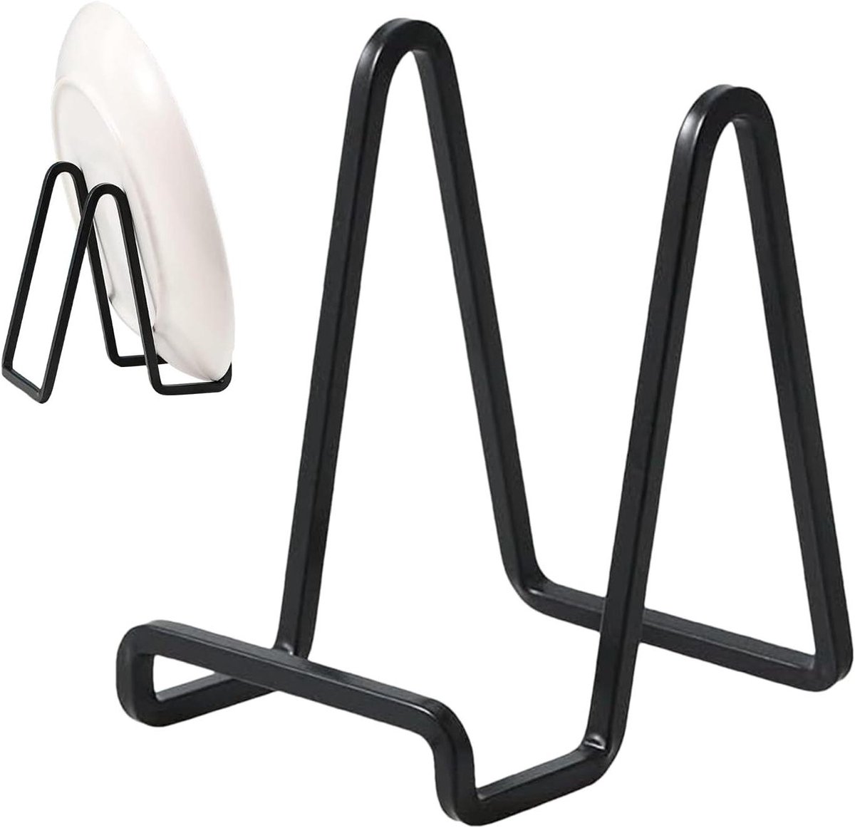 Metalen Bordjesstandaard - Display Houder - Decoratie Presenteren - Anti-kantel Stabiliteit - 15 cm - Zwart