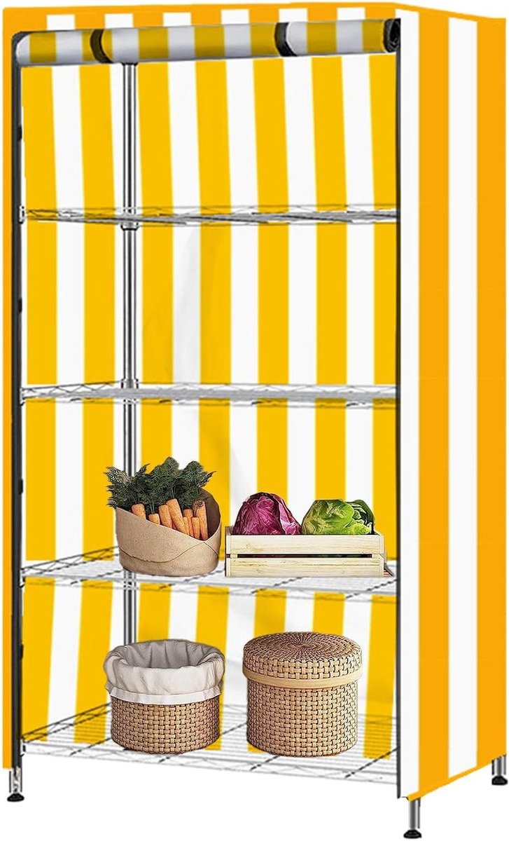 Plankafdekking - Draadrek bescherming - Opslag organiseren - Duurzaam waterdicht materiaal - 91 x 45 x 182 cm - Zwart