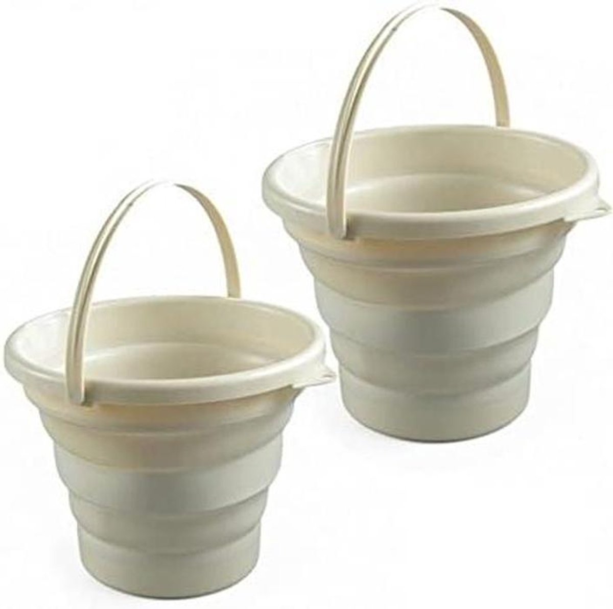 Opvouwbare emmer - Draagbare waterbak - Outdoor activiteiten - Met handvat - 10 Liter - Grijs