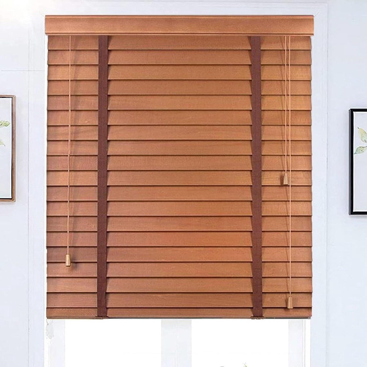 Houten Jaloezieën - Houten Blinds Shutters - Raamdecoratie - Natuurlijk LINDENhout - 50x13