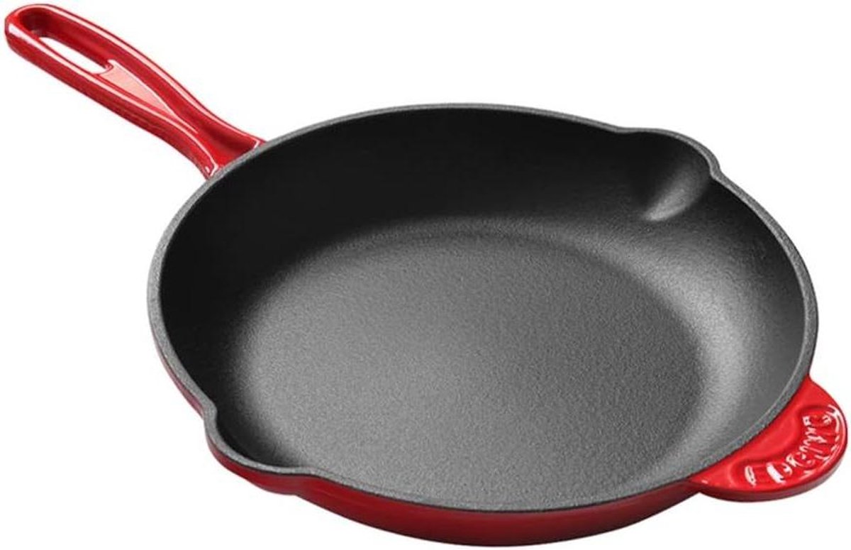 Omelet Pan - Gietijzeren Pan - Koken en Bakken - Twee-in-een Ontwerp - N.v.t. - Zwart