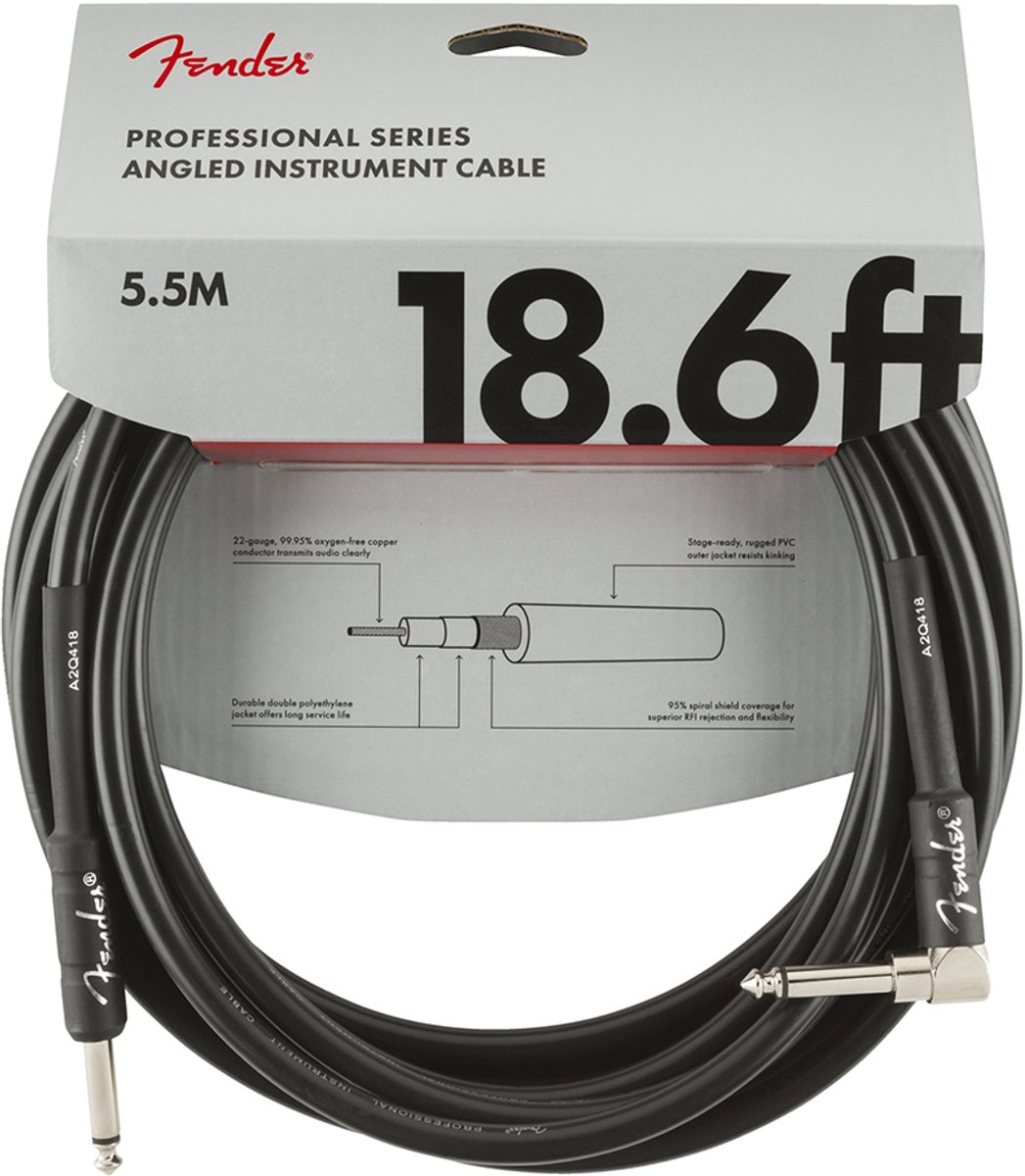 Fender Instrumentkabel Professional Series, Jack-Jack Haaks, 5.5m