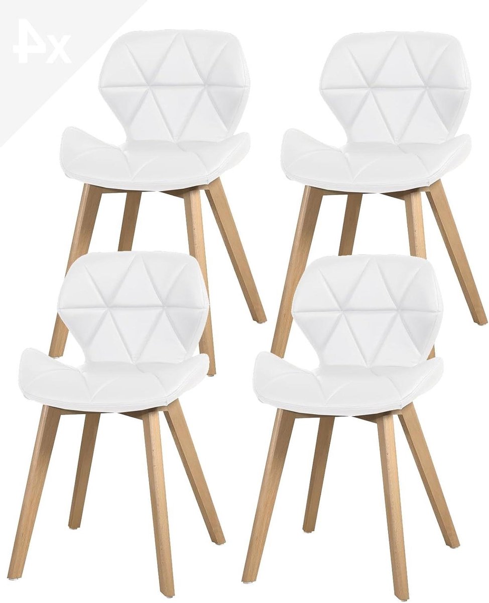 Eetkamerstoel Scandinavisch - Design stoel - Comfortabel Zitten - Gevoerde Kunstlederen Zi