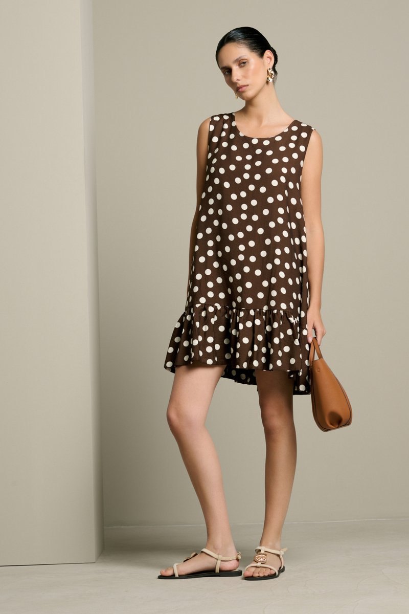 LolaLiza Jurk R Punta 08104490 Choco/vanilla Dames Maat - XXL