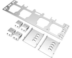 Montageplaat Aluminiumlegering - Gereedschapsbevestiging Box - Gereedschap Organiseren - Vergrendelingsgleuf - 54 x 16 x 4 cm - Grijs