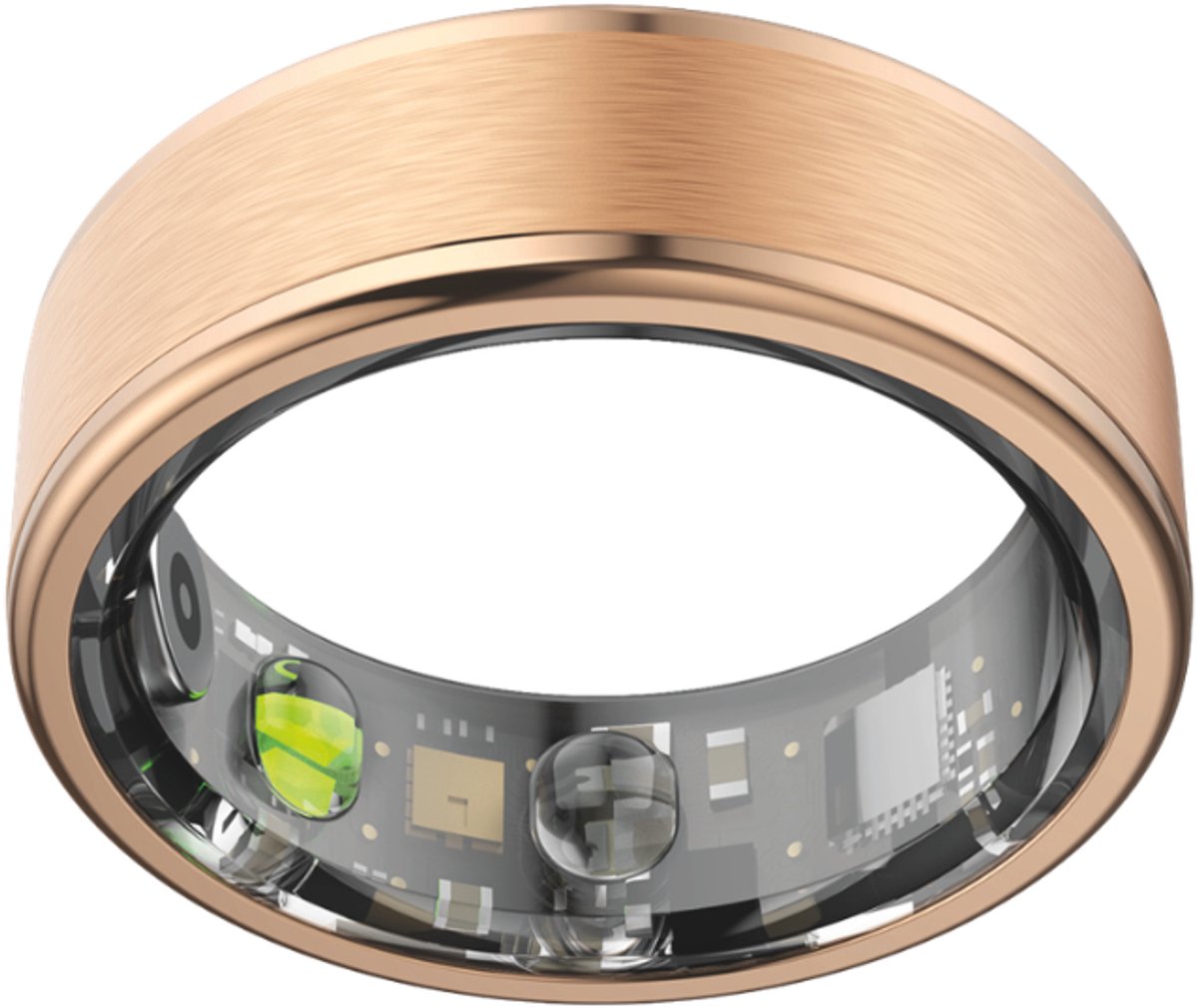 NOLATR Plus, Slimme Ring met Stappenteller, Activiteitstracker & Hartslagmeter – Zonder Abonnement & Nederlandse App – Goud – Maat 10
