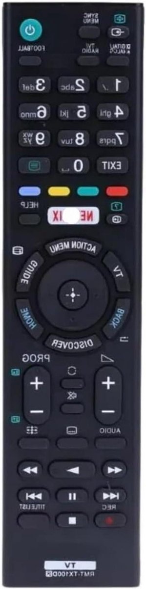 Afstandsbediening - TV Bediening - Televisie Gebruik - Direct Klaar Voor Gebruik - 50 g - Zwart